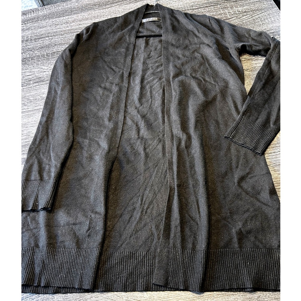 Cyrus Black Open‎ Front Cardigan Knit Sweater Lightweight Small